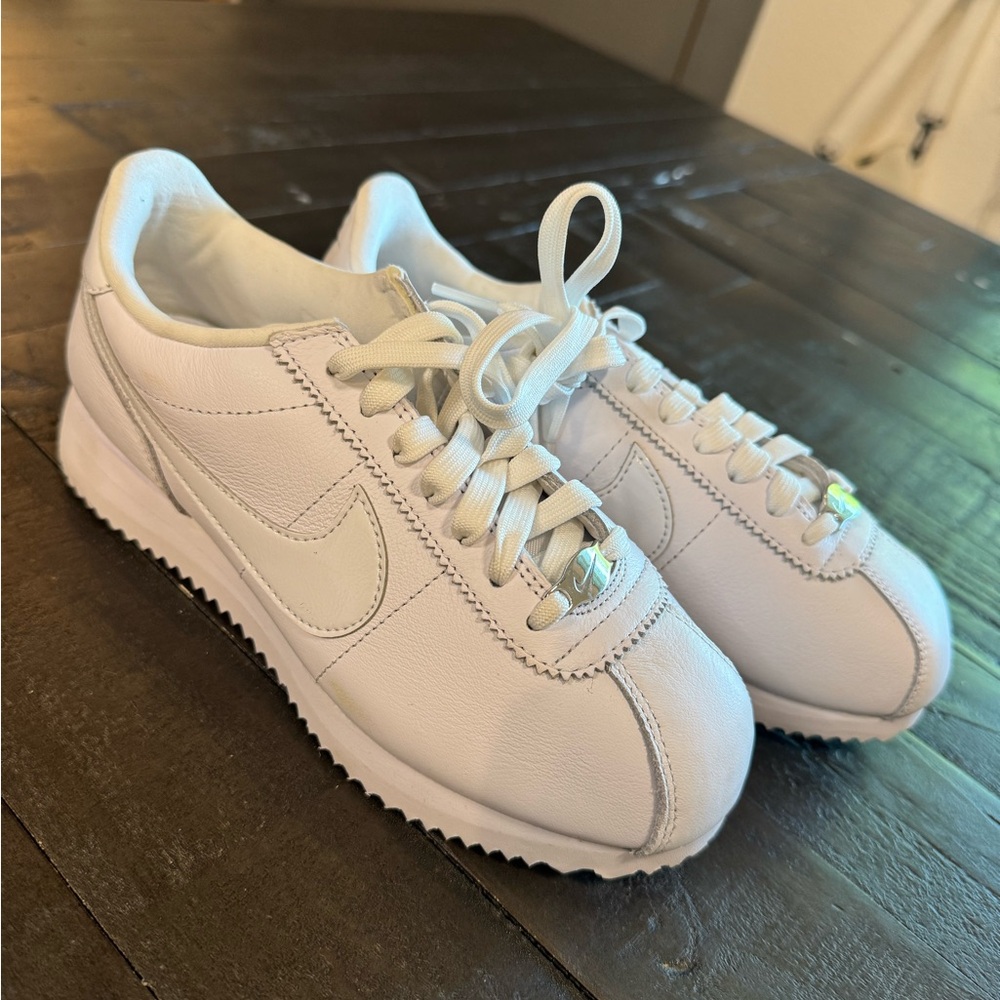 Nike Cortez 23 Premium Leather All White Women’s size 5